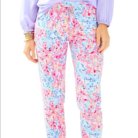 Lilly Pulitzer Lola Pant In Coral Crab - Picture 3 of 3